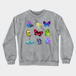 butterflies colorful collection Crewneck Sweatshirt